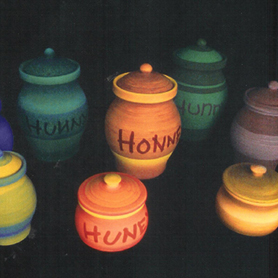 Blacklight Pooh Honey Pots