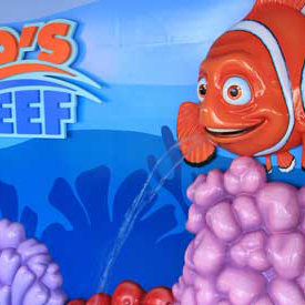 Disney Cruise line Nemo Splashpad Marquee