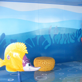 Disney Cruise Line Nemo Splash pad mural
